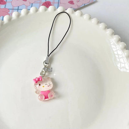 Sanrio Anime My Melody Bag Keychain Cartoon Cinnamonroll Hello Kitty Cute Phone Pendant Girly Items Pendant Rope Decoration