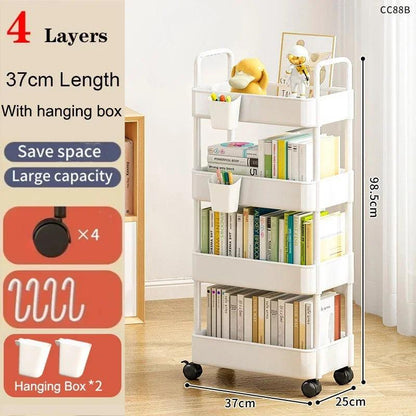 Mobile Storage Rack Trolley Household Kitchen Multifunctional Cart With Wheels Rack Bedroom Multi-Layer Storage Home Accessories