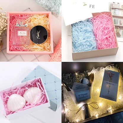 DIY Colorful Shredded Crinkle Paper Raffia Candy Boxes Wedding Marriage Home Decoration Party Gift Packaging Filling Material