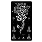 Heallor 1 Pcs Tattoo Stencils Henna India Hollow Airbrush Stencil Waterproof Arm Body Temporary Tattoo Stencil Sticker for Drawi