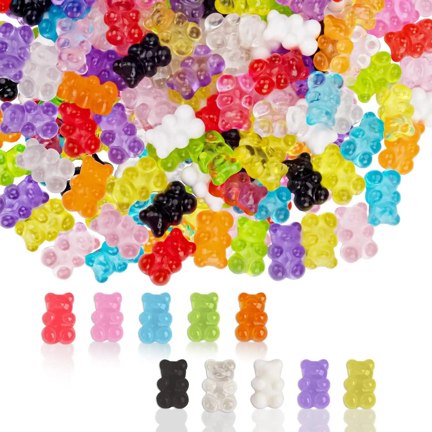 50Pcs Jelly Bear Nail Charms Resin Flatbacks Candy Bear Decoration Kawaii Gummy Bears DIY Bears Manicure Supplie DIY Accessorie - HighGloss Shop