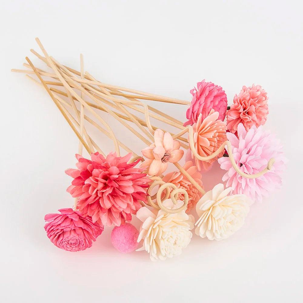 NEW 15PCS Pink Series Flower Rattan Sticks Fireless Fragrances Reed Diffuser Stick Diy Ornaments Home Decor - HighGloss Shop