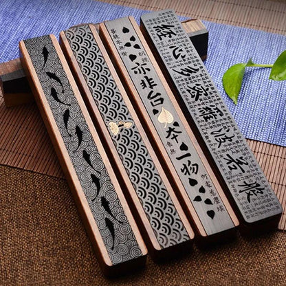 Creative Retro Black Home Office Wooden Incense Holder Incense Burner Traditional Chinese Type Wood Handmade Carving Censer Box - HighGloss Shop