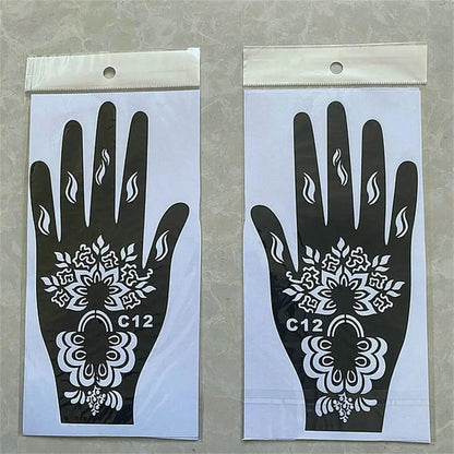 2024 New Professional Henna Stencil Temporary Hand Tattoo Body Art Sticker Template Wedding Tool Flower Tattoo Stencil