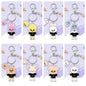 New Cute Acrylic Keychain Keyring - Cartoon Animal Character Keychains Anime Themed Carabiner Clips for Bags Xmas Gifts for Fans