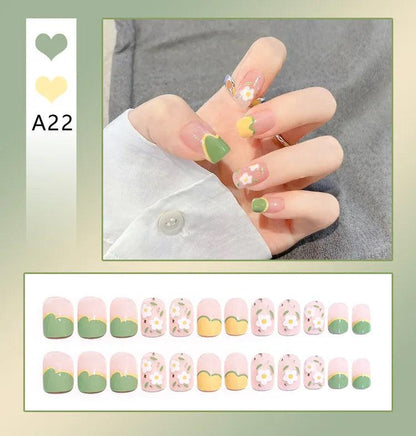 24pcs Luxury Handmade Nail Art Glossy Long Ballet Fake Nails Full Rhinestone Press On Nails Y2K False Nails For Women Girl Party