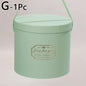 Round Floral Boxes Flower Packaging Paper Bag Gift Storage Box Snacks Candy Packaging Box With Lid Lanyard