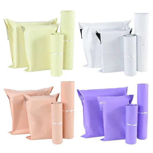 10 Pcs White Purple Self Sealing Mailers Bags Shipping Express Bag Clothing Waterproof Mailing Bags Small Business Packaging Bag