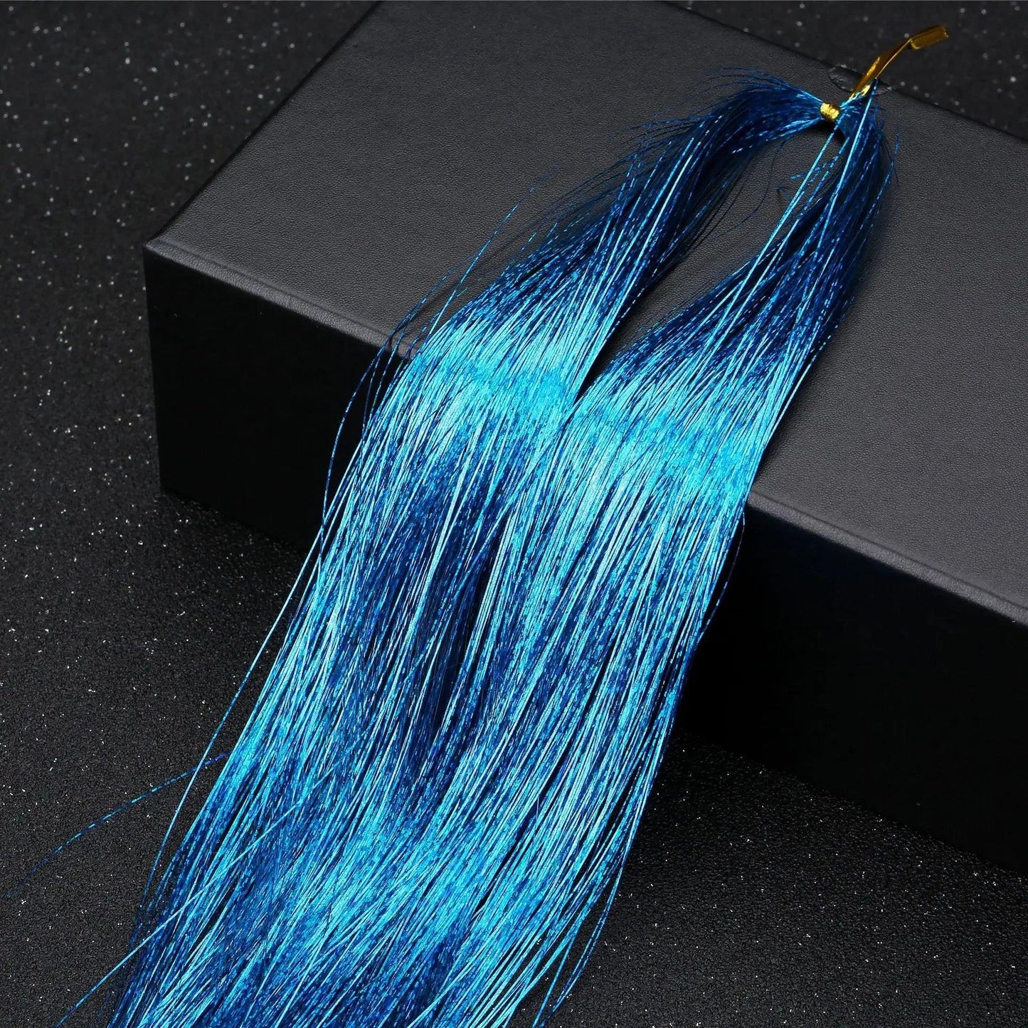 93cm Colorful Bling Hair Extension Accessories Laser Gold Shiny Metallic Wire Hair Extensions DIY Retro Hip-hop Hair Braid Tool