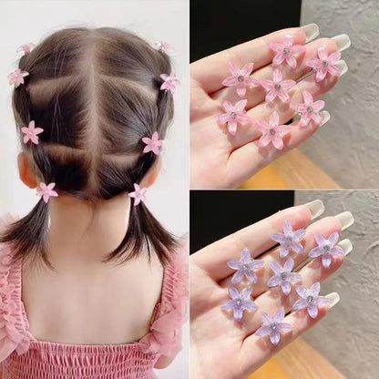 10PCS Children's Braided Flower Hair Buckle Braided Hair Braid MIni Claw Headdress Fashion Hair Accessoires