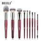 BEILI Soft 8/9/15/30Pcs Makeup Brushes Suitable for Foundation Powder Concealer Eyeshadow Eyebrow Eyelashes Eyeliner Brush Set