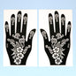 2pcs Henna Tattoo Stencils Templates For Women Temporary Tattoo Indian Fashion Flower Wedding Tattoo Supplies For DIY Body Art