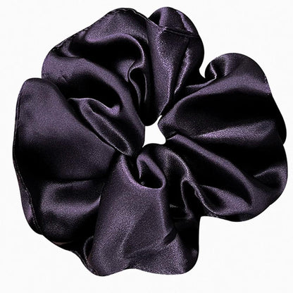 100% Pure Mulberry Silk Large Scrunchies Rubber Bands Hair Ties Gum Elastics Ponytail Holders for Women Girls 19 Momme 7CM