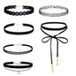 WKOUD 16Style Set Choker Set Black Chokers Necklaces Women Velvet Choker Necklaces Girls Classic Choker Henna Choker Layered