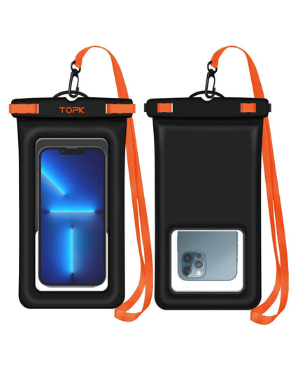 TOPK Waterproof Phone Pouch Case,iPX8 Waterproof Phone Case for SwimmingUniversal Dry Bag Underwater for iPhone Samsung,Up to 7”