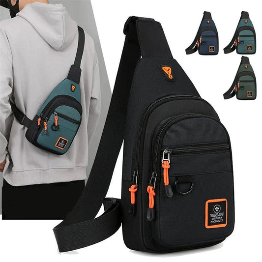 Casual Men Chest Bag Nylon Small Shoulder Bag Running Cycling Belt Sling Bag Outdoor Sport Crossbody Bag Travel Phone Pouch Bag - HighGloss Shop