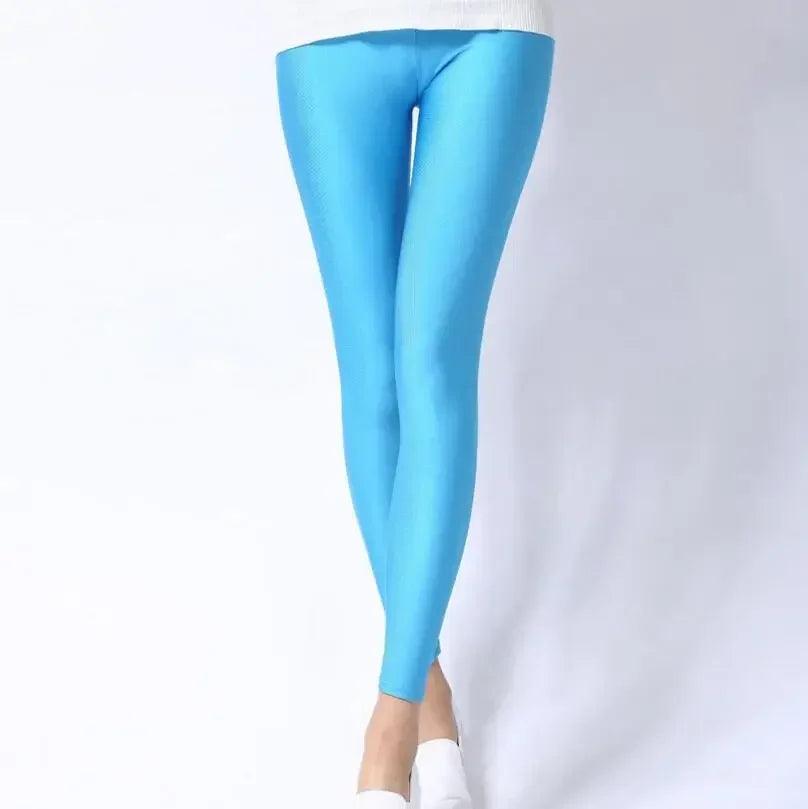 New Spring Autume Solid Candy Neon Leggings for Women High Stretched Female Sexy Legging Pants Girl Clothing Leggins