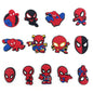 Miniso Spider-Man Shoe Charms Set For Clog Sandals Cute Sports Style Pvc Drip Molding Hole Shoes Accessories Party Gifts