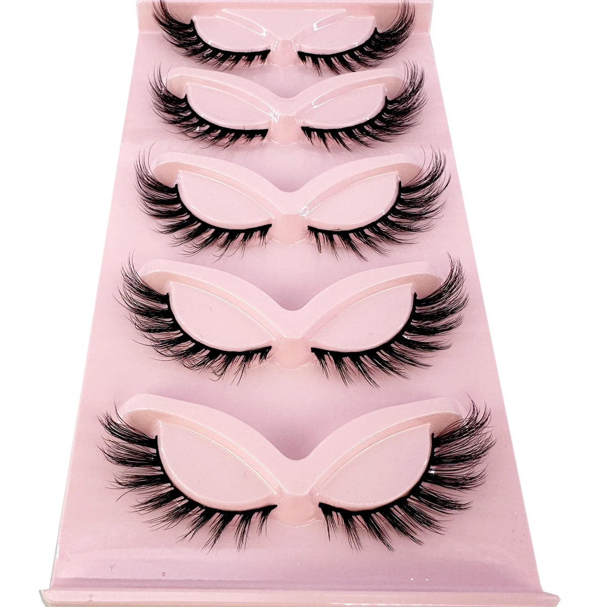 New Cat Eye Lashes Mink Eyelashes 3D Curl Winged Natural Realistic Messy End Eye Elongated Thick False Eyelashes Soft Fake Lashe