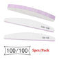 5Pcs/Lot Nail File Mix Color Limas 80/100/150/180/240 Grit Professional Sandpaper Cuticle Remover Buffer Files Manicure Tool Set