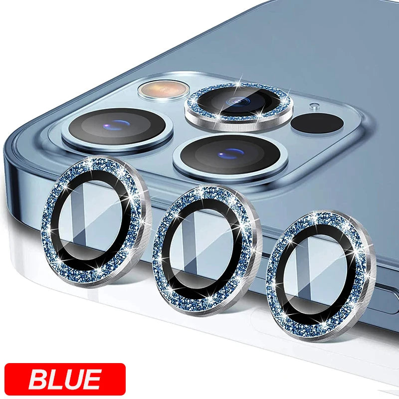 Camera Lens Protector For iPhone 11 12 13 Pro Max Mini 14 15 Pro Max Diamond Metal Protective Glass For iPhone 14 15 Plus Lens