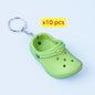 10 PcsCute 3D Mini EVA Beach Hole Little Croc Shoe Keychain Girl Gift Bag Accessories Decoration Keyring Floating KeyChain Charm