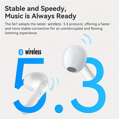 Xiaomi Mijia Smart Bluetooth Earbuds Wireless Bluetooth Travel Waterproof Stereo Headphones Smart Bass Noise Cancelling Bluetoot