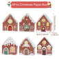 Christmas Gingerbread House Candy Box Merry Christmas Decoration For Home 2024 New Year Gift Cookie Packaging Box Xmas Ornament