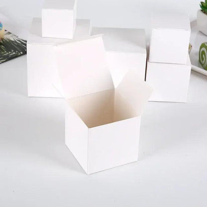 20Pcs Multi Size Square Kraft Gift Box Black White Brown Fold Packaging Paper Box Proposal Box For Bridal Birthday Party