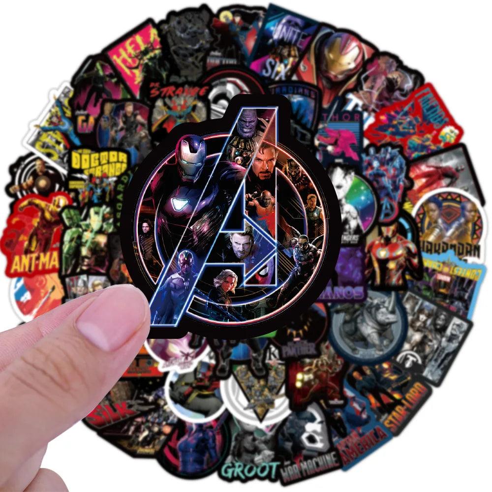 10/30/50/100/200Pcs Disney Super Hero Anime Waterproof Stickers Cartoon Decals Skateboard Motorcycle Laptop Car Cool Sticker Toy