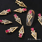 10/20Pcs Classic Full Glitter Rhinestones 3D Cross Nail Charms Luxury Alloy Nail Art Jewelry Manicure Accessories Nail Parts #JE