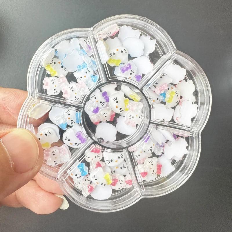 Sanrioed Hello Kitty DIY Nail Art Jewelry Decor Kawaii Kuromi Charms For Manicure DIY Nail Parts Rhinestone Toy Gift for Girls - HighGloss Shop