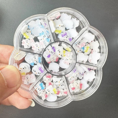 Sanrioed Hello Kitty DIY Nail Art Jewelry Decor Kawaii Kuromi Charms For Manicure DIY Nail Parts Rhinestone Toy Gift for Girls