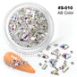 Crystal White Nail Rhinestones Glitter Wedding Bride Design Flatback Gems Charms Beads 3D Nail Art Decoration DIY Parts LAS-008