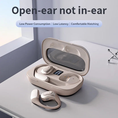 Air Conduction Bluetooth 5.3 Earphones Sport Waterproof Dual Mic OWS Wireless Headphones HiFi Stereo Earbuds Open Ear Headsets