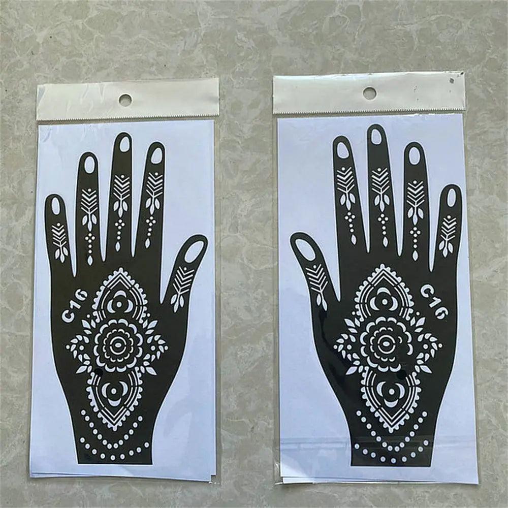 2024 New Professional Henna Stencil Temporary Hand Tattoo Body Art Sticker Template Wedding Tool Flower Tattoo Stencil