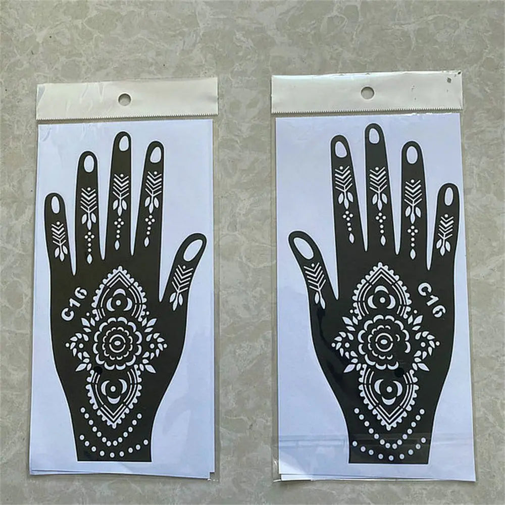 2024 New Professional Henna Stencil Temporary Hand Tattoo Body Art Sticker Template Wedding Tool Flower Tattoo Stencil