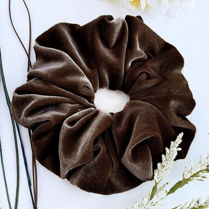 Flannel Hairbands Custom Large Scrunchie 17cm Oversized Velvet Hair Scrunchies Elastic Hair Bands For Women