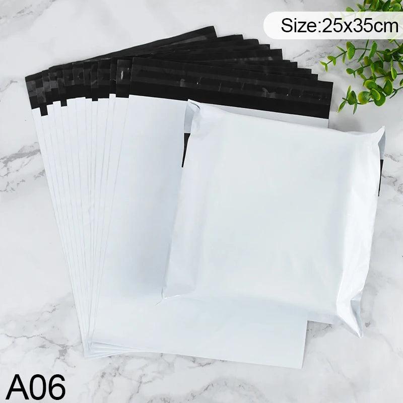 10 Pcs White Purple Self Sealing Mailers Bags Shipping Express Bag Clothing Waterproof Mailing Bags Small Business Packaging Bag