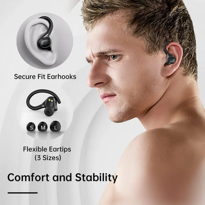 New BE1049 Wireless Bluetooth Headset 5.3 Earphones Headphone with Dual Mic Hands-free TWS Earbuds ENC Noise Cancelling Earpiece