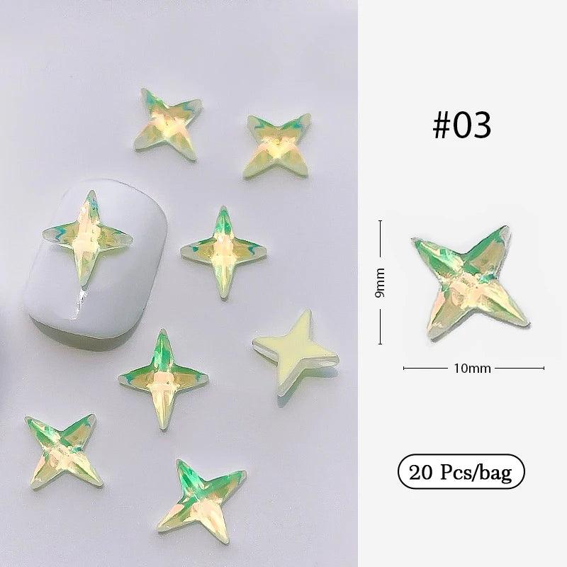 1Bag 3D Heart Nail Rhinestones Water ripple flat bottom love Charms Crystal Nail Art Decorations Gem Kawaii Resin Nails Gems