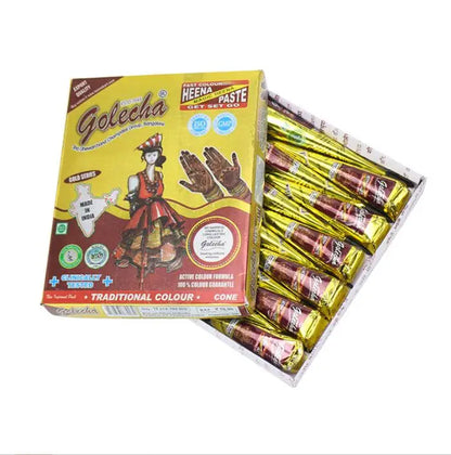 12Pcs Henna Tattoo Paste Black White Brown Red Henna Cones Indian For Temporary Tattoo Sticker Body Paint Art Cream Cone