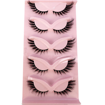 New Cat Eye Lashes Mink Eyelashes 3D Curl Winged Natural Realistic Messy End Eye Elongated Thick False Eyelashes Soft Fake Lashe