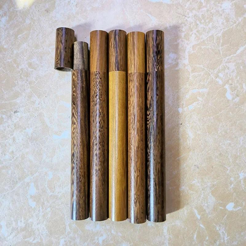 FY 5g/10g/20g Rosewood Incense Storage Tube Portable Wooden Box, Can Put 10cm/21cm Sandalwood OUD Incense Sticks - HighGloss Shop