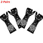 2Pairs/Lot Large Henna Tattoo Kit Stencils Women Girls Hand Arm Body Paint Henna Tattoo Templates Stencil DIY Indian Style