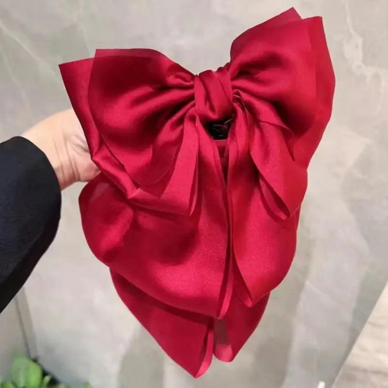 luxury jewelry versatile grab clip bowknot hair accessories ponytail clip sweet princess hair clip flower hairpin Cute things