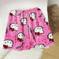 Sanrio Hello Kitty Y2k Kawaii Anime Flannel Pajamas Women'S Warm Woolen Cartoon Casual Home Pants Autumn Winter Fashion Trousers