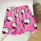 Sanrio Hello Kitty Y2k Kawaii Anime Flannel Pajamas Women'S Warm Woolen Cartoon Casual Home Pants Autumn Winter Fashion Trousers