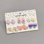 Rainbow Unicorn Butterfly Non Piercing Clip on Earring for Kids Girls Children Christmas Gift 6PRS/SET