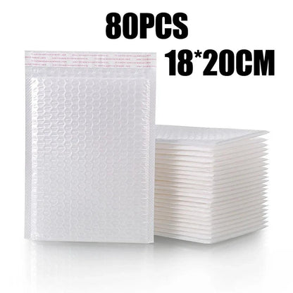 80pcs Bubble Mailers Wholesale White Padded Envelope for Packaging Mailing Gift Self Seal Shipping Bags Bubble Envelope